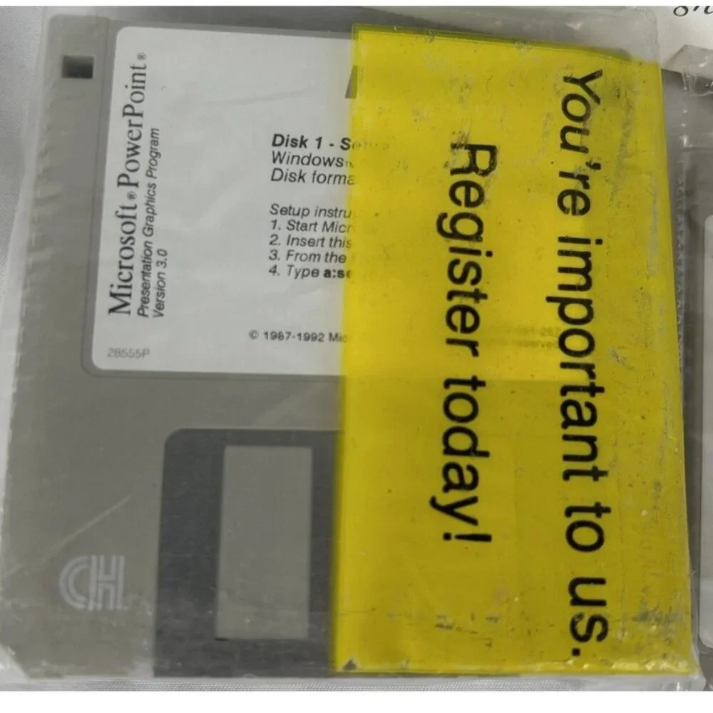 Microsoft Powerpoint Version 3.0 Windows Sealed 3.5
